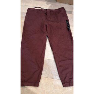 Banana Republic Womens Travel Jogger Pants XXL Brown Cotton Blend Elastic Waist